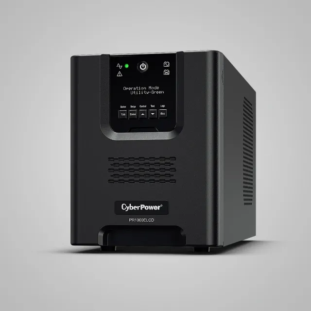 ИБП CyberPower PR1000ELCD, 1000 ВА / 900 Вт ИБП CyberPower PR1000ELCD, 1000 ВА / 900 Вт