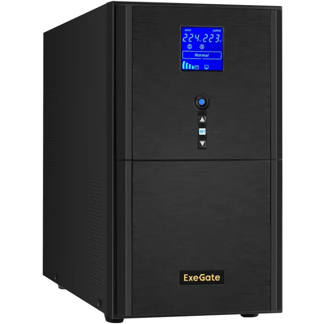 Источник бесперебойного питания ExeGate SineTower SN-3000.LCD.AVR.3SH.1C13.RJ.USB (EX295984RUS), 3000 ВА / 2400 Вт Источник бесперебойного питания ExeGate SineTower SN-3000.LCD.AVR.3SH.1C13.RJ.USB (EX295984RUS), 3000 ВА / 2400 Вт