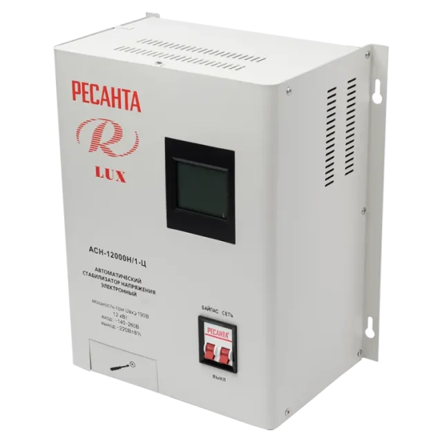 Стабилизатор напряжения Ресанта АСН-12000Н/1-Ц серый (63/6/22)