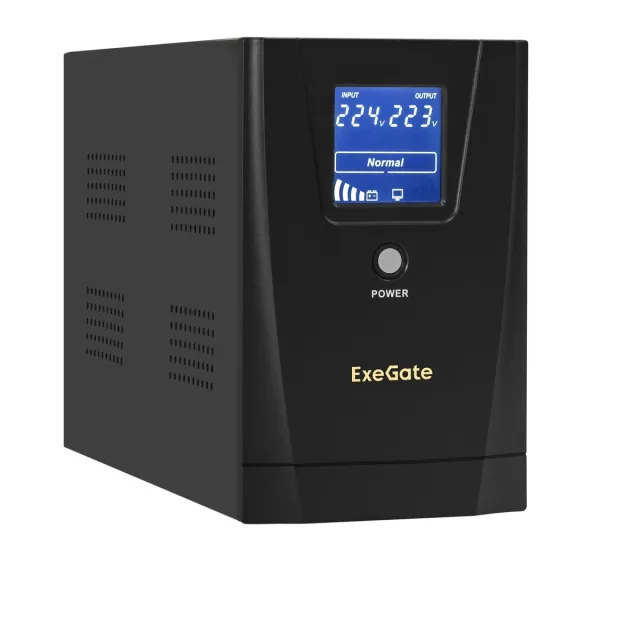 Источник бесперебойного питания ExeGate SpecialPro Smart LLB-2200.LCD.AVR.1SH.2C13.RJ.USB (EX292633RUS), 2200 ВА / 1300 Вт Источник бесперебойного питания ExeGate SpecialPro Smart LLB-2200.LCD.AVR.1SH.2C13.RJ.USB (EX292633RUS), 2200 ВА / 1300 Вт