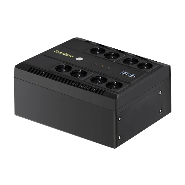 ИБП ExeGate NNB-1000.LED.AVR.8SH.CH (EX293855RUS), 1000 ВА / 650 Вт ИБП ExeGate NNB-1000.LED.AVR.8SH.CH (EX293855RUS), 1000 ВА / 650 Вт
