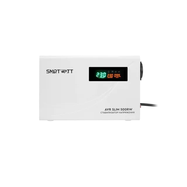 Стабилизатор напряжения SMARTWATT AVR SLIM 500RW Стабилизатор напряжения SMARTWATT AVR SLIM 500RW