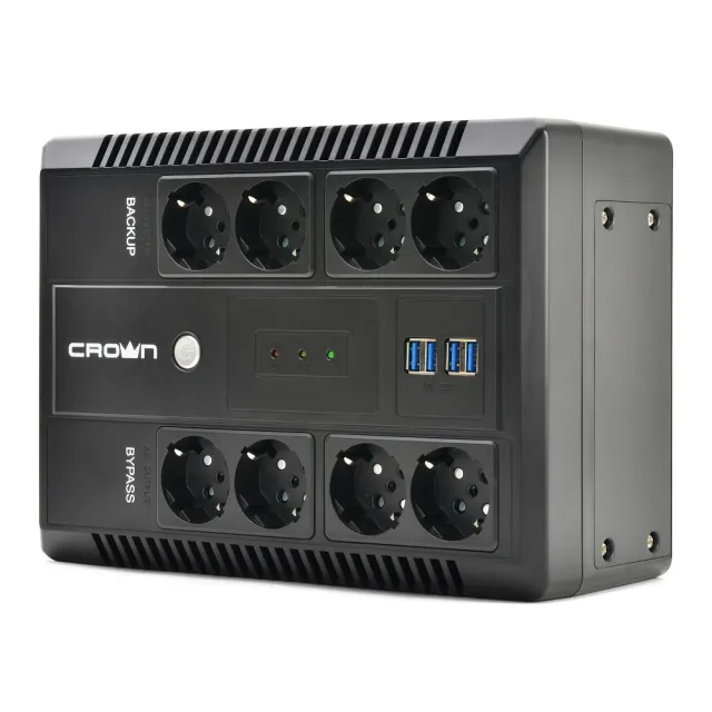 Источник бесперебойного питания CROWN CMUS-275EURO SMART, 850 ВА/510 Вт Источник бесперебойного питания CROWN CMUS-275EURO SMART, 850 ВА/510 Вт