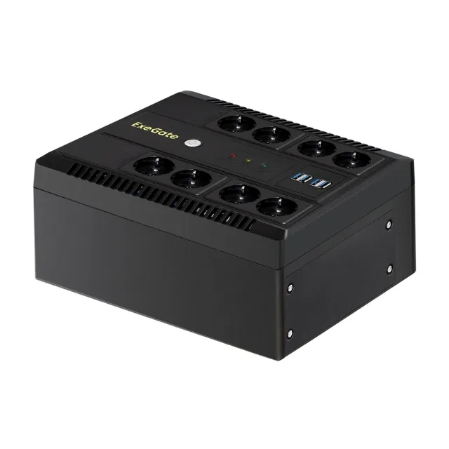 ИБП ExeGate NNB-850.LED.AVR.8SH.CH (EX295012RUS), 850 ВА / 510 Вт ИБП ExeGate NNB-850.LED.AVR.8SH.CH (EX295012RUS), 850 ВА / 510 Вт