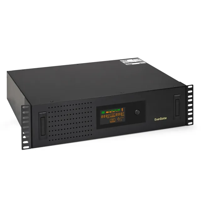 Источник бесперебойного питания ExeGate ServerRM UNL-3000.LCD.AVR.2SH.3C13.USB.3U (EX293852RUS), 3000 ВА / 1800 Вт Источник бесперебойного питания ExeGate ServerRM UNL-3000.LCD.AVR.2SH.3C13.USB.3U (EX293852RUS), 3000 ВА / 1800 Вт